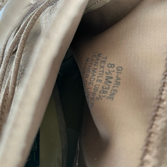 G.I.L.I. Karina Women’s Peep-toe Booties, 8.5 M, Camel, Faux Suede, 4” Heels - Picture 6 of 9